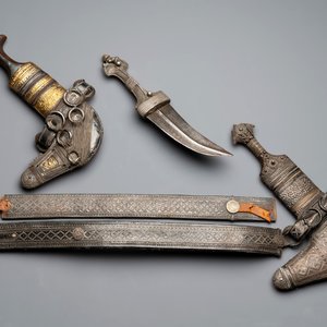 Three Omani Khanjars, one with Rhinoceros horn hilt, 19th C. — photo 1