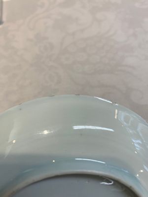 Three pairs of Chinese blue and white, famille rose and wucai saucers and plates, Tianqi and later — photo 16