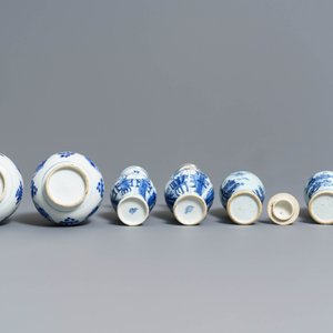 Three pairs of Chinese blue and white vases, Kangxi — 照片 3