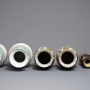 Three pairs of Chinese famille rose and verte vases, 19/20th C. — photo 6