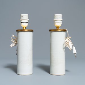 Three pairs of Chinese monochrome vases and a pair of dishes, 19/20th C. — 照片 5