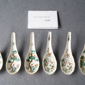 Three pairs of Chinese spoons with herons, 19th C. — photo 5