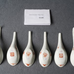 Three pairs of Chinese spoons with herons, 19th C. — photo 6