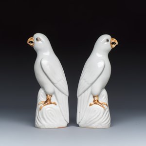 Three pairs of Chinese white-glazed birds — foto 11
