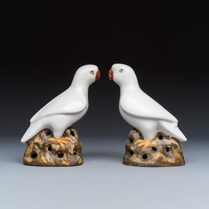Three pairs of Chinese white-glazed birds — foto 15