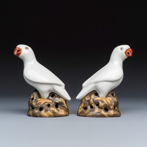 Three pairs of Chinese white-glazed birds — foto 17
