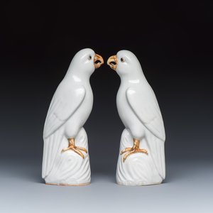 Three pairs of Chinese white-glazed birds — foto 9