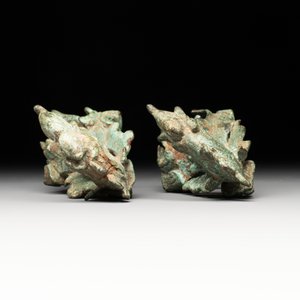 Three palanquin hooks, a bronze sculpture of naga Mucalinda and an elephant-form kendi, Cambodia, 13th C. and earlier — photo 11