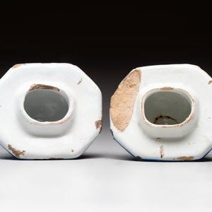 Three plates, a pair of covered vases and a jug, The Netherlands and Spain, 18/19th C. — 照片 15