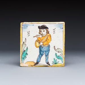 Three polychrome Catalan pottery tiles from the 'Arts and Crafts' series — photo 4