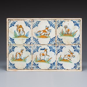 Three polychrome Dutch Delft tile panels, early to mid 17th C. — photo 4
