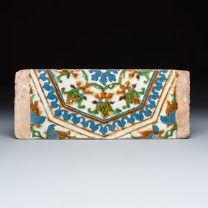Three polychrome Spanish arista tiles — 照片 4