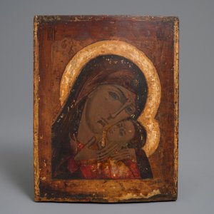 Three Russian icons: 'Mother of God' or 'Theotokos', 19th C. — 照片 3