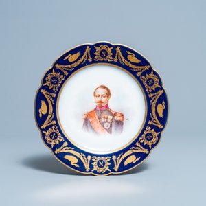 Three Sèvres plates with portraits of Napoleon III, Eugenie and Louis-Napoleon, France, 19th C. — photo 2