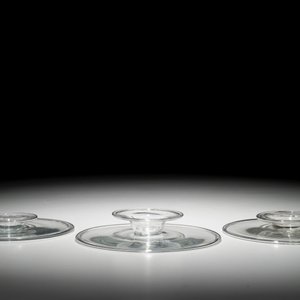 Three short-stemmed English glass tazze, 19th C. — 照片 5