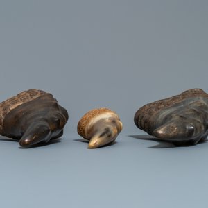 Three Sùng tê giac or scholar's objects in buffalo horn, Vietnam, 19th C. — 照片 7