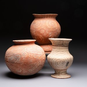 Three Thai pottery vases, Ban-Chiang, 7/4th C. B.C. — photo 1