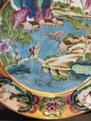 Three unusual Chinese Canton famille rose plates, 19th C. — 照片 13