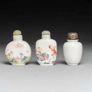 Three various Chinese famille rose snuff bottles, Daoguang mark and of the period — photo 3