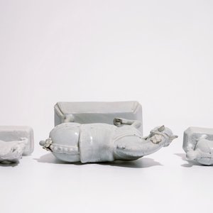 Three various white Dutch Delft horses, 18th C. — photo 6