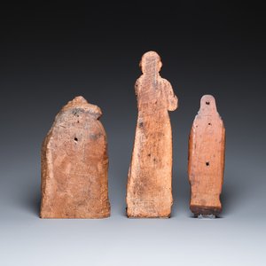 Three wood sculptures of the Pensive Christ, Antonius the Great and a saint, 16th C. — photo 5