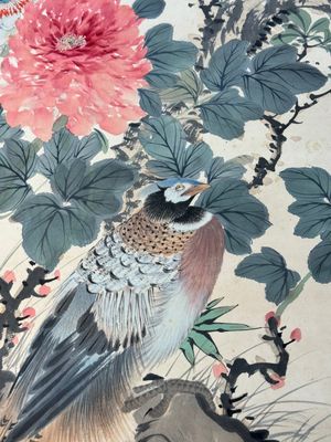 Tian Shiguang 田世光 (1916-1999): 'Birds and flowers', ink and colour on paper — 照片 5