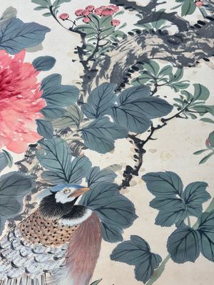Tian Shiguang 田世光 (1916-1999): 'Oiseaux et fleurs', encre et couleur sur papier — photo 11