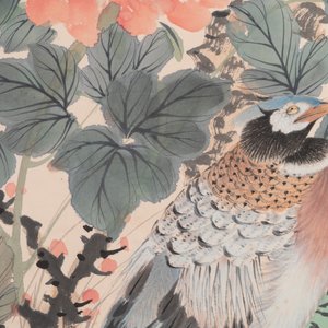 Tian Shiguang 田世光 (1916-1999): 'Vogels en bloemen', inkt en kleur op papier — foto 5