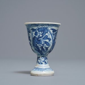 Tien Chinese blauw-witte koppen, een stem cup en een kom, Hatcher en Vung Tao scheepswrakken, Transitie en Kangxi — foto 4