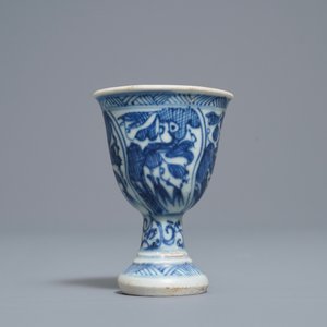 Tien Chinese blauw-witte koppen, een stem cup en een kom, Hatcher en Vung Tao scheepswrakken, Transitie en Kangxi — foto 5