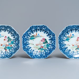 Tien Chinese famille rose borden en een grote kom, Qianlong — foto 4