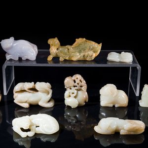 Tien Chinese jade sculpturen van dieren, Qing — foto 1