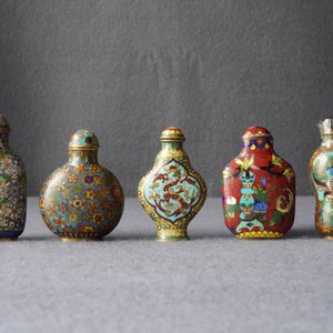 Tien Chinese snuifflessen in cloisonné, 19/20e eeuw — foto 15