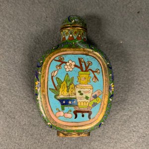 Tien Chinese snuifflessen in cloisonné, 19/20e eeuw — foto 33