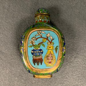 Tien Chinese snuifflessen in cloisonné, 19/20e eeuw — foto 34