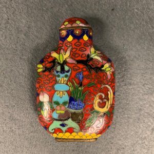 Tien Chinese snuifflessen in cloisonné, 19/20e eeuw — foto 35