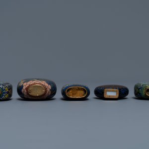 Tien Chinese snuifflessen in cloisonné, 19/20e eeuw — foto 5