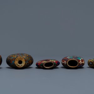 Tien Chinese snuifflessen in cloisonné, 19/20e eeuw — foto 8
