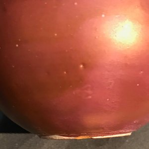 Tien modernistische vaasjes met diverse roze en blauwe glazuren, Perignem en Amphora, 2e helft 20e eeuw — foto 9