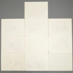 Tien polychrome drukken uit een album naar Shen Zhou (1427-1509), China, 1e helft 20e eeuw — foto 2
