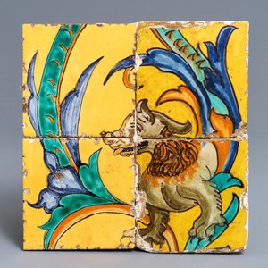 Tien polychrome Spaanse tegels, Triana, Sevilla, 17e eeuw — foto 3