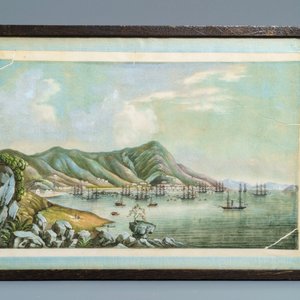 Tingqua (Canton, ca. 1809-1870), studio: Zicht op Hong Kong, gouache op rijstpapier, ca. 1845-1855 — foto 2