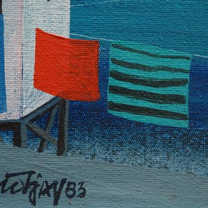 Tio Tjay (Indonesia, 1946): Beach houses, oil on panel, dated 1983 — photo 3