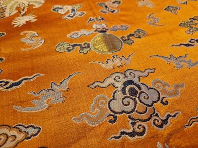 Tissage en soie de type kesi à décor de lions et phénix bouddhistes, Chine, 19ème — photo 16