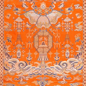 Tissage en soie de type kesi à décor de lions et phénix bouddhistes, Chine, 19ème — photo 4