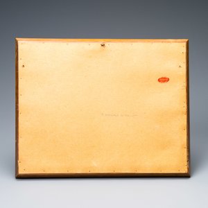 Toegeschr. aan Cornelis Springer (1817 - 1891), potlood en penseel in bruin op papier: Platbodems aan de kade — foto 2