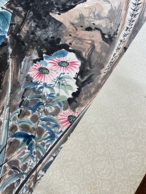 Toegeschreven aan Yan Bolong 顏伯龍 (1898-1955): 'Vogels', inkt en kleur op papier — foto 4