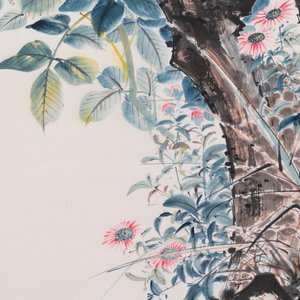 Toegeschreven aan Yan Bolong 顏伯龍 (1898-1955): 'Vogels', inkt en kleur op papier — foto 7