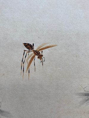 Toegeschreven aan Yu Fei'an 于非闇 (1889-1959): 'Bamboe en insecten', inkt en kleur op zijde, gedateerd 1945 — foto 4