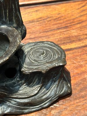 Très rare brûle-parfum couvert en forme de Laozi assit sur le rocher, Yuan — photo 14